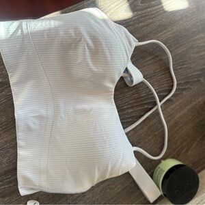 lululemon athletica Light Gray Ribbed Crop Top